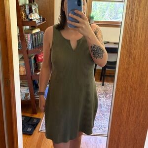 American Eagle Olive Green Sleeveless Dress
